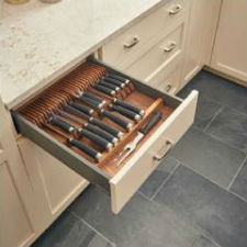 utah custom cabinets cutting board knife drawer